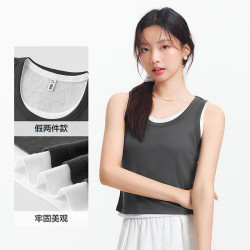 森马 女士假两件背心