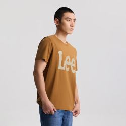Lee 26春夏新品标准版圆领大Logo印花图案轻薄男短袖T恤