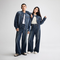 Lee 26早秋新品五袋款超宽松锥形牛仔裤