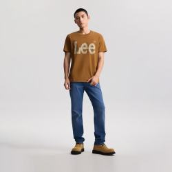 Lee 26夏季新款圆领大Logo印花男士短袖T恤