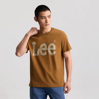 Lee 26春夏新品圆领大Logo印花男士短袖T恤
