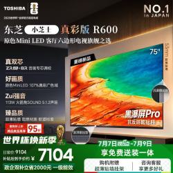 东芝电视R600 75英寸 音画双芯 原色真彩MiniLED电视 107%电影级广色域