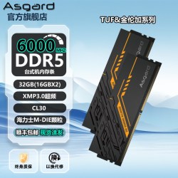 阿斯加特 金伦加&TUF联名 ddr5 16G 32G 6000 6400 台式机内存条