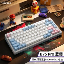 ilovbee B75Pro游戏无线机械键盘客制化电脑复古办公电竞男生