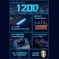 金胜维 全新金胜维固态硬盘 M.2 NVMe 2242 512G 1TB PCIe3笔记本台式ss