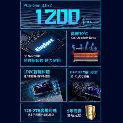 金胜维 全新金胜维固态硬盘 M.2 NVMe 2242 512G 1TB PCIe3笔记本台式ss