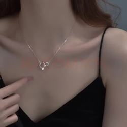 N2it 双环项链莫桑钻 一克拉