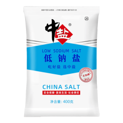 中盐 盐 低钠盐400g 未加碘