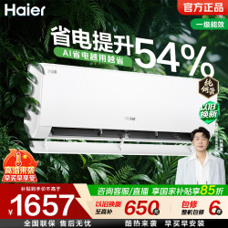 海尔 净省电空调1.5匹/1匹新一级能效变频挂机冷暖自清洁省电54%