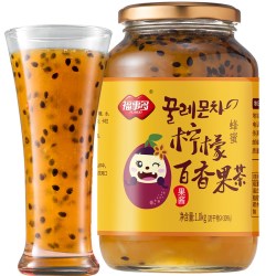 福事多 蜂蜜柠檬百香果茶 1000g 罐装