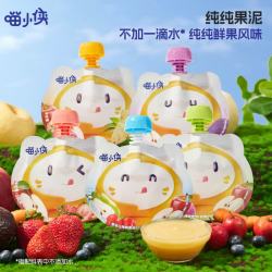 喵小侠 婴幼儿果泥 常温即食水果泥宝宝零食辅食果泥出游儿童早餐零食 婴标果泥 100g*6袋 【临期，