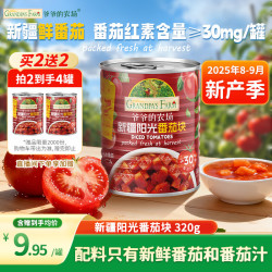 爷爷的农场 新疆番茄块320g西红柿块番茄丁调味
