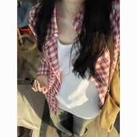 LTENT 纯棉格纹 女士衬衫
