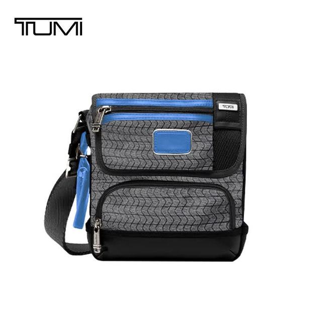TUMI 【方正百搭】男士单肩斜跨包 通勤运动大容量翻盖方包腰包