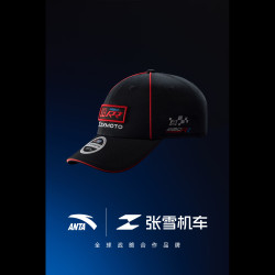 安踏 张雪机车 基础黑 均码 棒球帽