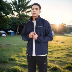 Columbia 户外男装轻薄透气弹力软壳衣夹克开衫外套