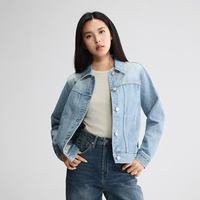 Lee 26早秋新品标准版翻领浅蓝色牛仔夹克