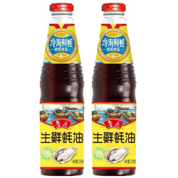 鲁花 生鲜蚝油 蚝汁含量≥30%冷海鲜蚝熬制厨房调味218g*2瓶
