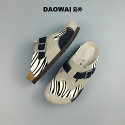 岛外 软木包头拖鞋