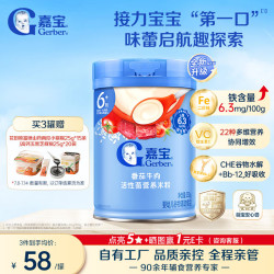 嘉宝 番茄牛肉谷物高铁米粉果蔬类婴幼儿辅食米糊6月龄+250g