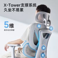 国家补贴、淘金币可用:护童 E1系列 人体工学电脑椅 云烟灰