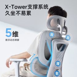 护童 E1系列 人体工学电脑椅 云烟灰
