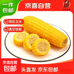 京东 东北真空即食黄糯玉米黄糯有机糯玉米早餐必备整箱批发京东包邮 真空黄糯玉米10根 250g 净重