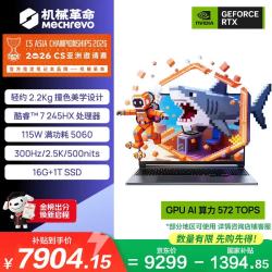 机械革命 极光X潮玩版 C7-245HX RTX 5060 16G 1T