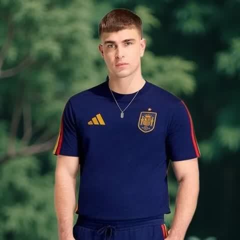 adidas 西班牙队世界杯球衣 FEFDNATEE 短袖T恤 JZ2261L