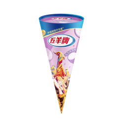 五羊牌 冰淇淋甜筒 香芋味 73g*4支