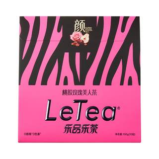 乐品乐茶 桃胶玫瑰美人茶 100g 10包