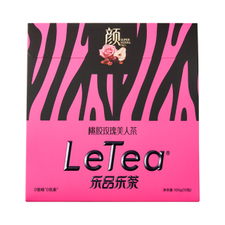 乐品乐茶 桃胶玫瑰美人茶 100g 10包