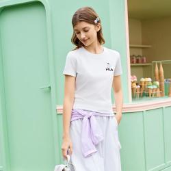 FILA 女款简约纯棉T恤