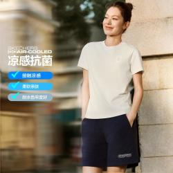 斯凯奇 质感绣花 女士短袖T恤