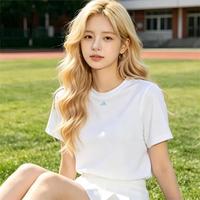 adidas 夏季透气日常时尚运动休闲 女子短袖T恤