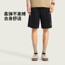 李宁 男士百搭透气短卫裤运动生活男装裤子夏季休闲针织运动裤亲肤