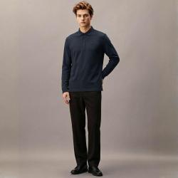 Massimo Dutti 男士锥形裤 商务休闲卷边裤脚