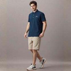 ZARA 极简纯色 男式暗纹休闲百搭柔软舒适运动风系绳百慕大式短裤