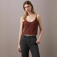 Massimo Dutti 女式简约气质后背拉链吊带衬衫