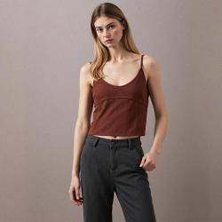 Massimo Dutti 女式简约气质后背拉链吊带衬衫