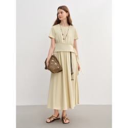 独束 大码女装侧系带松弛感夏半身裙