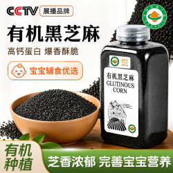 俏膳仁 有机熟黑芝麻 240g 黑芝麻婴儿低温烘烤高钙铁锌高蛋白即食宝宝儿童辅食