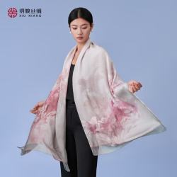 绣娘 女士真丝丝巾 百影合香长巾 高档礼盒