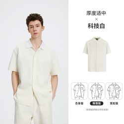 NVG·YOUNG navigare意大利小帆船短袖衬衫男夏季衬衣通勤