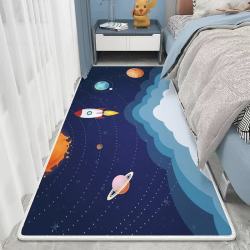 KAYE 地毯儿童房间卧室加厚免洗床边毯 地毯 星际旅行 60x160 cm