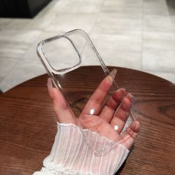 超薄裸机PC硬iphone15pro/14proMax适用苹果16手机壳17