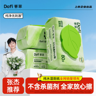 答菲 纯水湿厕纸家庭装实惠加厚擦屁屁洁厕湿纸巾卫生抽取式