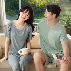 无品牌 男女冰丝家居服套装