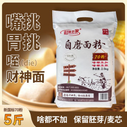 财神老家 自磨面粉 5斤 健康家庭通用