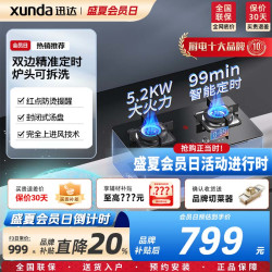 迅达 F3家用燃气灶天然气5.2KW旋流猛火双边独立定时